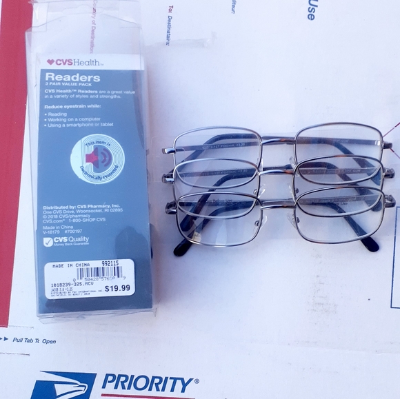 CVS Accessories Cvs Set 3 Reader Eyeglasses 325 New Box Poshmark